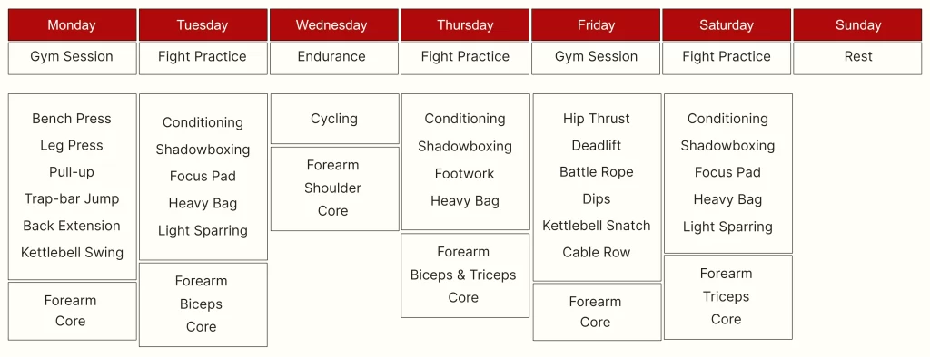 Weekly Exercise Split